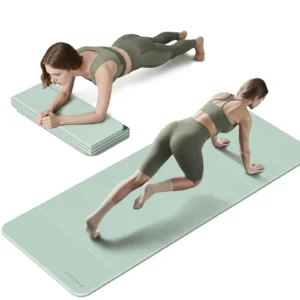 Non-Slip TPE Yoga Mat, 2/5" Thick Foldable Exercise Mat