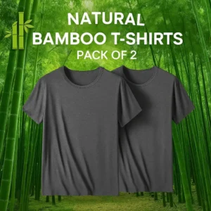 2 Packs Bamboo Fiber Round Neck T-shirts
