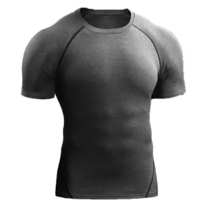 Fitness clothes men's outdoor sports quick drying short sleeved t-shirt